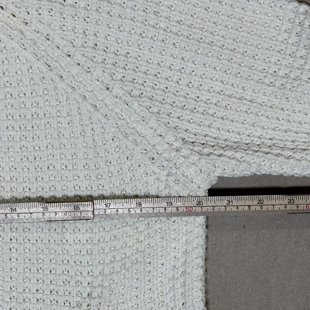 Route 66 Chunky Knit Shawl Collar Full Zip Ivory Cardigan With Pockets Women’s L - Picture 14 of 16